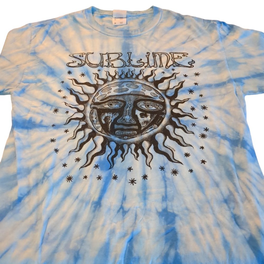 Unisex Medium "Sublime" Band Tee Tie Dye Shirt by Color tone